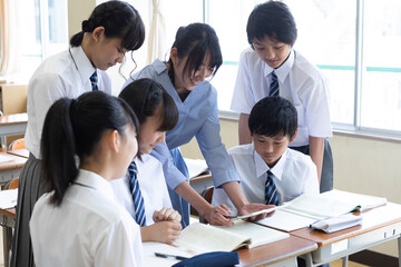 中学生の授業風景
