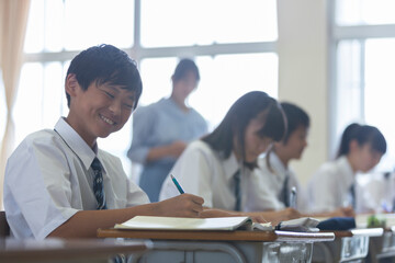 中学生の授業風景
