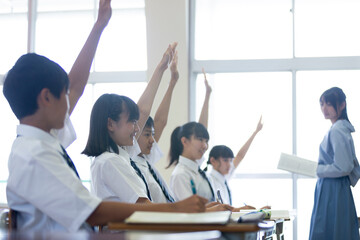 中学生の授業風景