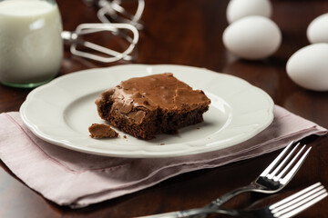 chocolate petit gateau and cocoa with hot melted inside