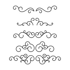 Set of vintage ornaments or vintage elements. - Vector.