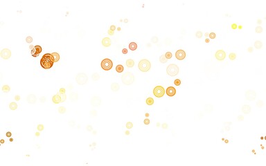 Light Red, Yellow vector texture with disks.