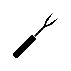 barbecue fork icon vector symbol template