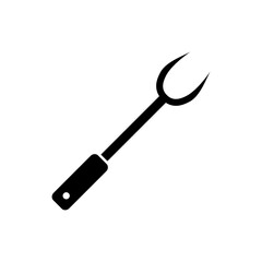 barbecue fork icon vector symbol template