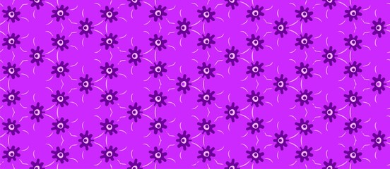 neuronal network wallpaper, neuron vector illustration flat design, purple background, neural cell seamless pattern