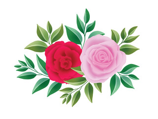 Fototapeta premium illustration flower for wedding card design. Flower arrangement vector.