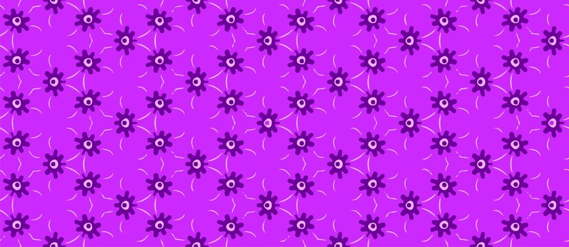 neuronal network wallpaper, neuron vector illustration flat design, purple background, neural cell seamless pattern