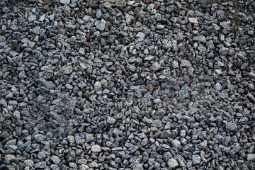 Crushed stone texture close up.