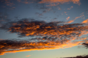 sunset in the sky