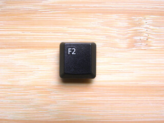 Black color F2 key of computer keyboard