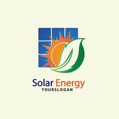 Sun solar energy logo design template. solar tech logo designsv