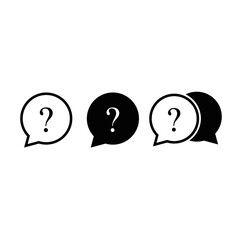 question and answer marks icon vector - illustration