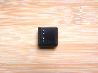 Black color Colon key of computer keyboard