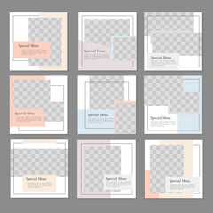 Restaurant food social media banner post design template