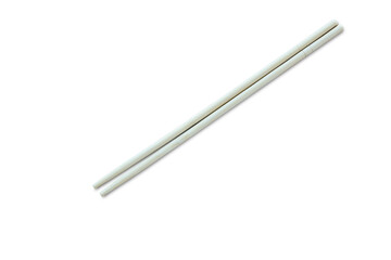bamboo chopsticks Isolated on a white background./clipping path