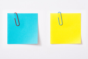 Memo notes with paper clip
