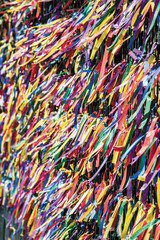 colorful cable on the wall