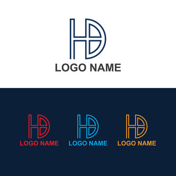 Creative HD letter logo, HD letter logo design, Design HD, HDC Icon Design template vector, and company business logo.