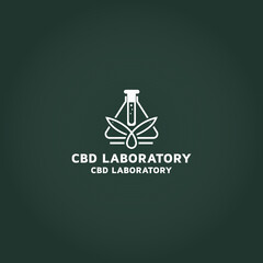 cbd hemp laboratory Vector logo design template idea and inspiration
