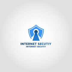 internet security logo design template idea and inspiration