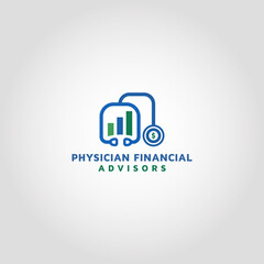 Physician financial Advisors logo design template idea and inspiration