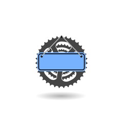 Bicycle sprocket icon. Bike gear icon with shadow © sljubisa