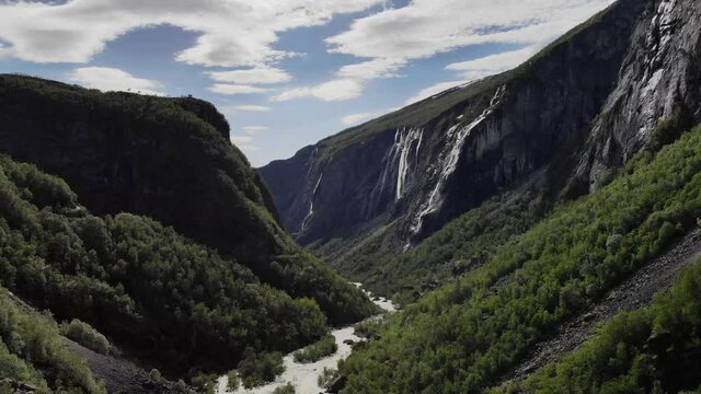 Hardangervidda national park, Norway. 4k drone footage