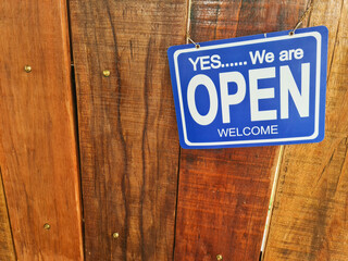 A sign showing the opening of a restaurant