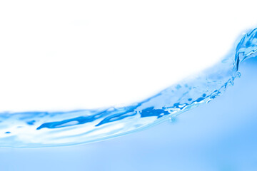 Water droplets moving in waves