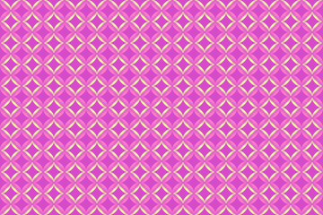 4 Ellipses aligning in flower pattern which each part complements from curves blending. The pale yellow and pink enhance the distinctiveness of the pattern from the magenta background.
