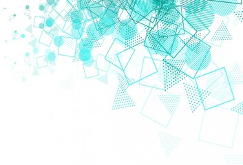 Light Green vector pattern with polygonal style with circles.