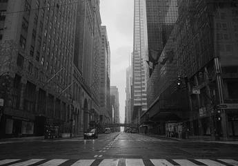 Fotobehang New York taxi black n white photography 