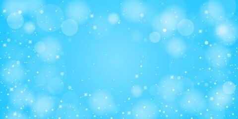 abstract blue background with bokeh illustration design banner, Christmas holiday