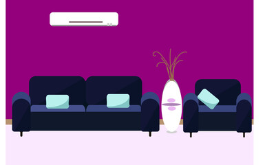 the concept of a living room in a house, with an abstract background, interesting nuances and calm colors. suitable for relaxing fun
