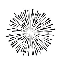 Obraz premium Radial speed Lines in Circle Form for comic books . fireworks Explosion background . Vector Illustration . Starburst round Logo . Circular Design element . Abstract Geometric star rays . Sunburst .