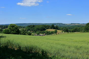 Fototapeta na wymiar A beautiful landscape scene looking out over the Westerham countryside