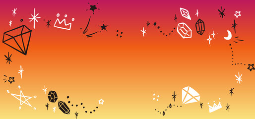 ハロウィンのイラスト フレーム素材 ベクターデータ