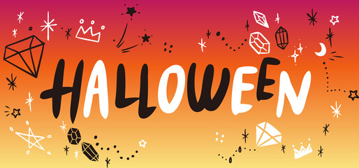 ハロウィンのイラスト フレーム素材 ベクターデータ