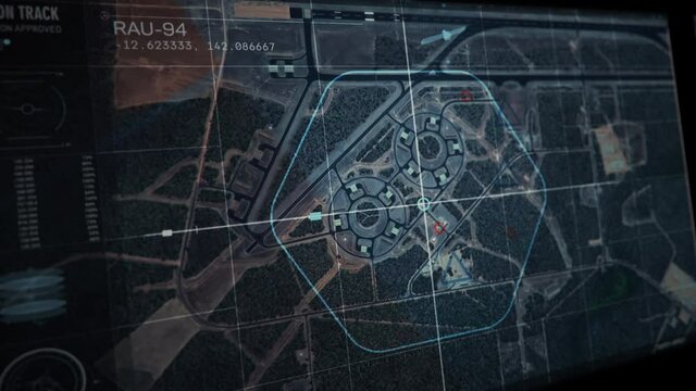 Satellite drone camera scan map, Modern technology, UI animation