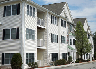 perspective view of new apartment building