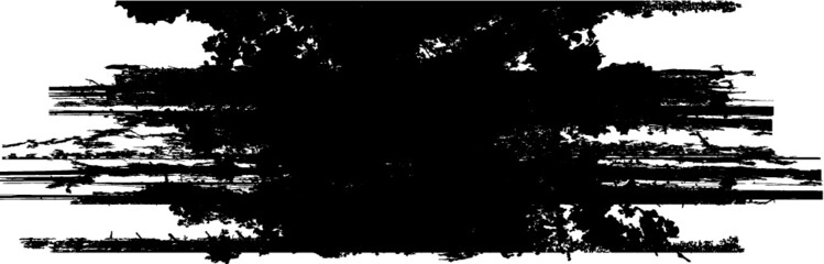 Grunge Paint stripe . Vector brush Stroke . Distressed banner . Black isolated paintbrush collection . Modern Textured shape . Dry border in Black 