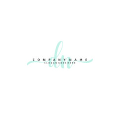 Fototapeta premium D N DN Initial handwriting and signature logo design with circle. Beautiful design handwritten logo for fashion, team, wedding, luxury logo.