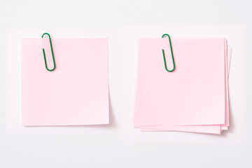 Memo notes with paper clip
