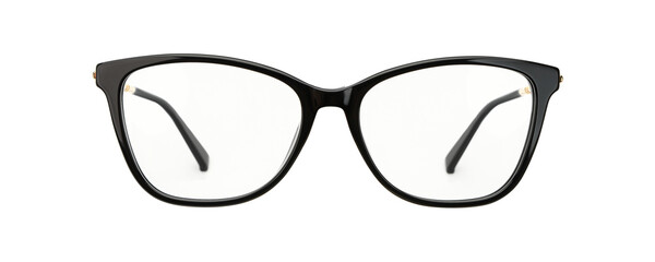 Black glasses isolated on a white background