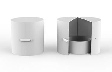 Product Cardboard Package Box. 3d Illustration Isolated On White Background. Mock Up Template Ready For Your Design.