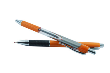 Pen Isolated on White Background  with copy space and clipping path. There are many colors to choose from, such as , yellow, black, pink, red, white, blue, purple and green.