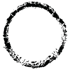 手書きの筆で書いた黒丸