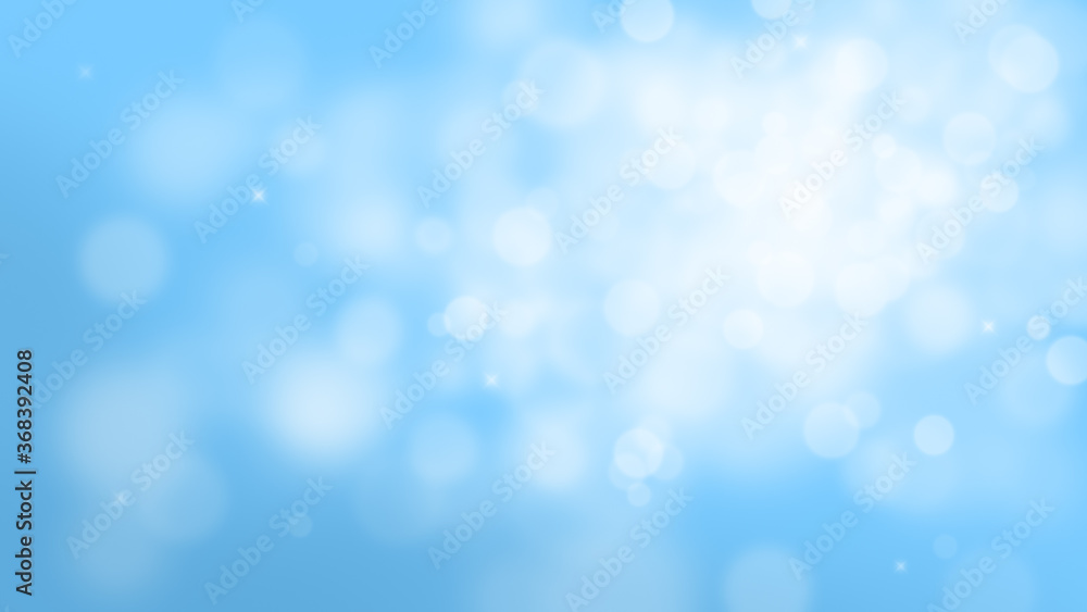 Aufkleber soft and blurred bright blue sky with bokeh lights. abstract background with copy space in 4k resolu