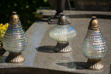 Friedhof, Statuen, Grablichter