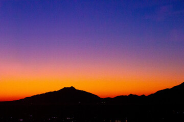 sunset over the mountains